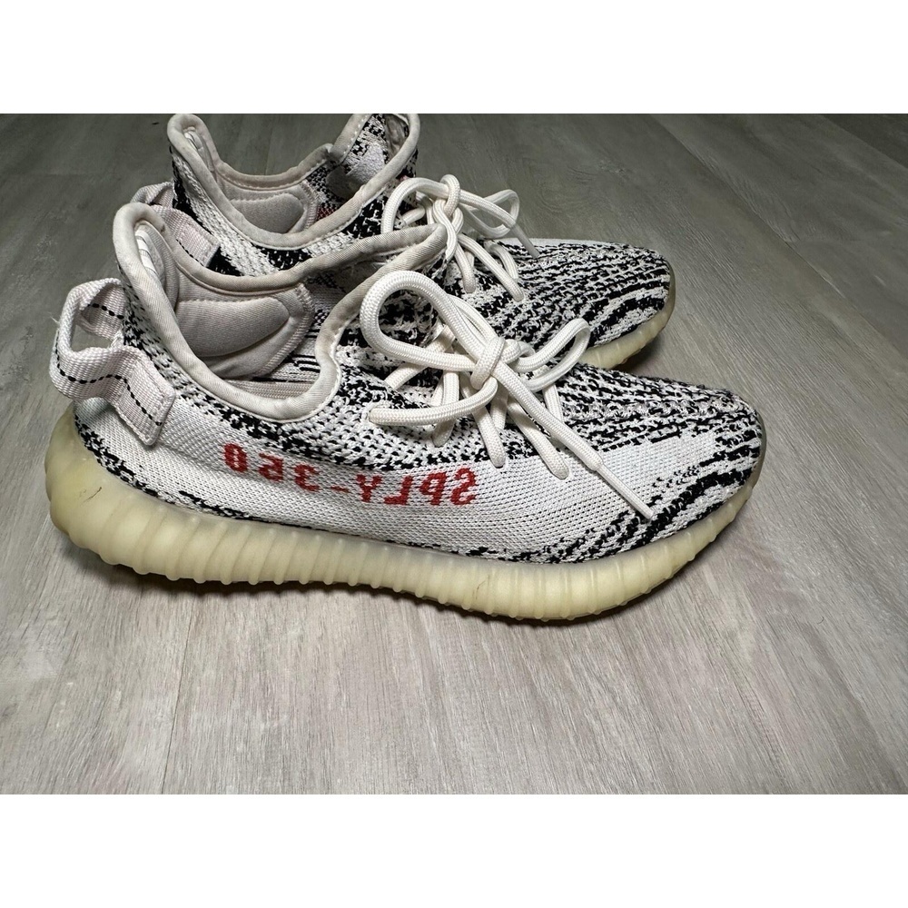 ADIDAS YEEZY BOOST 350 V2 KANYE WEST ZEBRA  BLACK BELUGA SESAME size 6.5